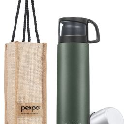Fererro Hot&Cold ISI Certified Insulated Thermosteel Water Bottle with Dual Cap 1000 ml Flask-image-81