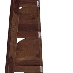 sb handicraft Sheesham Foldable Open 5 Step Ladder Book Shelf/Rack/Corner Storage Rack Shelf Solid Wood Open Book Shelf image 5