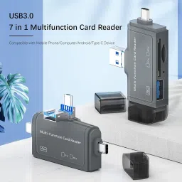 Etzin 7 in 1 Portable OTG USB 3.0 Dual Slot Flash Memory Card Adapter Card Reader image 2