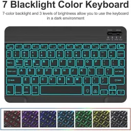 Proelite Realme Pad 2 11.5 inch Magnetic Detachable Built-in 7-Colors Backlit Bluetooth Standard Tablet Keyboard Compatible with Desktop, Laptop, Mac BacklitKeyboardCaseRealmePad2Purple1 image 2