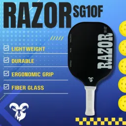 sporty goat RAZOR SG10F - Lightweight, Honeycomb Core, Enhanced Spin, Control and Power Pickleball Paddle image 4