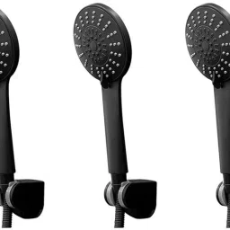 Parryware hand shower 3 - Modes, Bathroom clean black with Hose & clutch set of 3 pic 081 shower-image-39