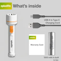 spicelite Dheer Torch-Heavy Duty Rechargeable Flashlight | Long Battery Life Torch Torch image 5