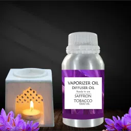 Veena Saffron Tobacco Long Lasting & Strong Aroma Oil Diffuser 1000 ml Room, Garden, Bedding Room, Office, Bar Fragrance Diffuser-35
