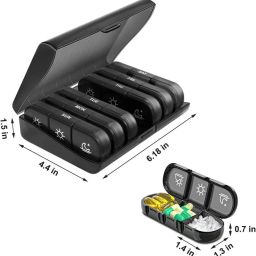 7 Days pill organizer 3 times a day travel pill box 7 day pill case for Medicine Pill Pill Box-image-84