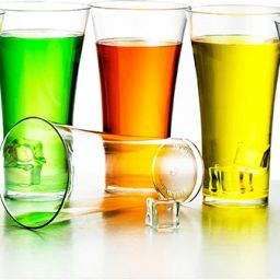 (Pack of 8) Premium Quality Unbreakable Water Juice Beer Cold Drinks Crystal Clear Plastic Glass Set Water/Juice Glass-25