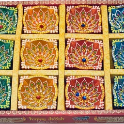 Pack of 12 Terracotta Clay Diyas Terracotta (Pack of 12) Table Diya-image-22