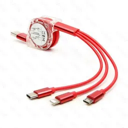 G2L TOP BRAND 3 IN 1 Mobile Charging Line fast Charging Cable Type-C Micro Phone Pin Charging Pad-image-1
