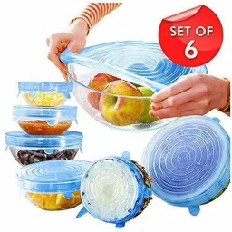 planetone Silicone Stretch Lids Flexible Covers for Rectangle Round Square 9 inch Lid Set image 2
