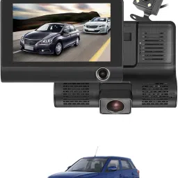 170 Degree/3 Lens G-Sensor 4Inch 3 Way DVR Video Recorder For Car Black LCD-image-82