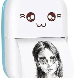 RRtrending bluetooth mini pocket Android & iOS System, Black on White Thermal Printer usb-22