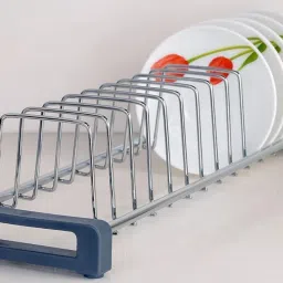 Plate Kitchen Rack Steel Chrome Plated Tandem Rack/Plate Stand/Saucer Rack/Plate Rack/Thali Rack Steel-image-41