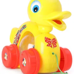 Pull Along Rattling Duck - Red & Yellow-picture-0