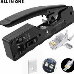 VOOCME Modular Crimping Tool CAT6a CAT7 Pass Through Crimper for Sheilded Connectors Wireless Ethernet Lan Adapter compatible with Windows image 3