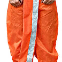 GOURI COLLECTIONS Ready To Wear (Pant System) Dhoti For Marriage, Pooja, Festival etc. Embellished Men Dhoti-image-14
