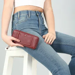 Women Maroon Genuine Leather Wallet - Regular Size-image-40