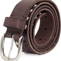 Men Casual Brown Genuine Leather Belt-image-78