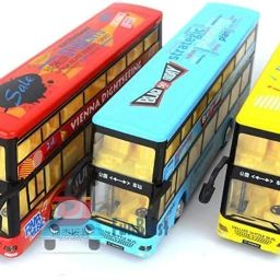 Metal Body Door Opening Luxury Red Toy Bus with LED Light and Sound-20