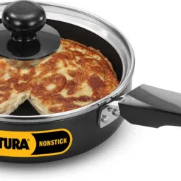 Futura Frying Pan with Glass Lid, Black (INF16G) Fry Pan 16 cm diameter with Lid 0.6 L capacity-image-37
