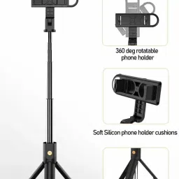 SANNO WORLD XT-02 Bluetooth Extendable Selfie Stick with Wireless Remote Tripod, Monopod image 3