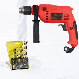 100% Copper Winding HGCM717M3 700W Power Machine with 9Pcs Bits for Making Holes in Metal/Wood/Concrete with Reverse Rotation and Variable Speed HGCM717M3 Pistol Grip Drill-image-46