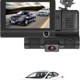 170 Degree/3 Lens G-Sensor 4Inch 3 Way DVR Video Recorder For Car Black LCD-image-87