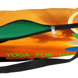 Poly Canvas Printed yoga mat Covers. Design : 21st June Yoga for Harmony and Peach-image-39
