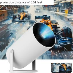 SACRO Smart Projector for Home 4K Support Rotabable Design withApp Netflix,YouTubeY315 (4500 lm / 1 Speaker / Wireless / Remote Controller) Portable Projector-image-8