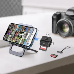 Kinsound 5 in 1 SD & TF Card Reader for iPhone with Type-C,USB Ports,Portable Memory Card Reader image 5