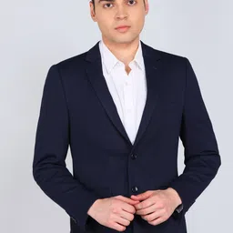 peter england Men Checkered Tuxedo Style Formal Blazer-picture-17