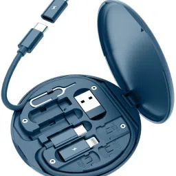 Uborn All-in-One Quick Charging Data Cable Storage Kit and Hidden Holder USB Adapter Type-C Converter Data USB Cable-18