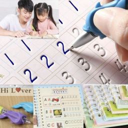 Original Sankk Magic Practice Copy (4BOOK+10 REFILL+1Pen+1Grip) For Kids Drawing-image-15