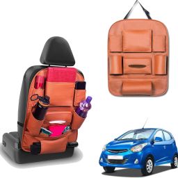 Peepsstore pack of 1 Tan,Orange colour car organizer bags for EON Era 2011 Car Multi Pocket-image-84