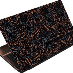 Anweshas 3 in 1 Pack of 15.6 inch Laptop Skin Decal Vinyl, Screen Guard and Silicone Keyboard Protector - Printed Spiral Abstract Combo Set-picture-18