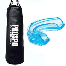 nfilled Black srf Punching Bag with Thickest Mouth Guard Boxing Kit-image-67