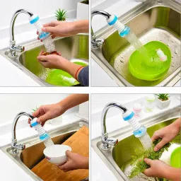 kitchexpo 360 Degree Adjustable Rotating Water Saving Faucet, Water Filter Nozzle (ABS) Faucet Nozzle image 5
