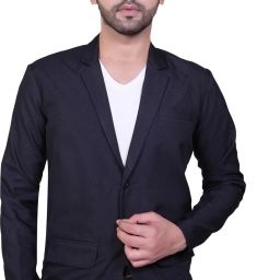 Men Solid Single Breasted Casual Blazer-image-27