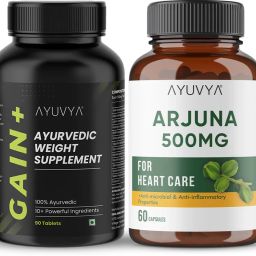 Ayurvedic Gain+ Weight Gainer & Arjuna Capsules, Ayurvedic Combo Kit Weight Gainers/Mass Gainers-image-27