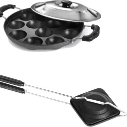 Non-Stick Appam Patra with Stainless Steel Lid, Sandwich Toaster with Spatter S3 0 W Pop Up Toaster-34