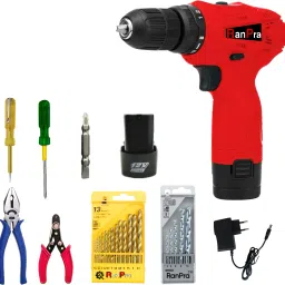 12V CORDLESS DRILL WITH DRILL BIT SET AND 4 TYPE HAND TOOLS SET | RH-390 WITH HAND TOOL 1 | Cordless Drill-picture-0