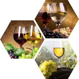saf MODERN ART SET OF 3 HEXAGON UV COATED DIGITAL REPRINT PAINTING Digital Reprint 17 inch x 17 inch Painting-picture-37