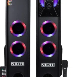 Nidhi BABIL Double Tower With MIC 120 W Bluetooth Tower Speaker-0