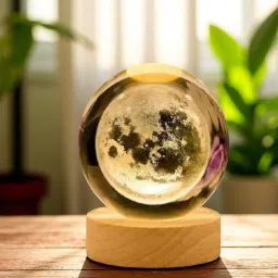MoonGlow 3D Crystal Moon Table Lamp | Table Lamp-image-72
