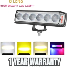 6-Lens RBG LED Fog Lights Yellow/White Color for Bike And Car- 19 Fog Lamp Motorbike, Car, Truck, Van LED (12 V, 85 W)-image-101