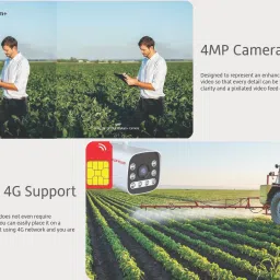 CP PLUS CP-V44G 4G Sim Card with 10400mAh (4 x 2600mAh) In Built Battery 4MP Bullet Security Camera image 3