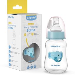 Anti-Colic Slim, Classic Baby Feeding Bottle, Upto 3 Years, Funny Elephant Style - 125 ml-image-80