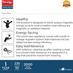 prestige 2000 W Induction Cooktop Push Button image 3