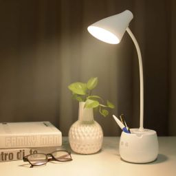 Long Arm Study Desk Light with 3 Shades Touch Control Light Advanced Pen and Mobile Holder Design Study Lamp-3