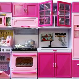 Modern Kitchen Battery Operated Toy with 4 Compartments Kitchen Dolls Play Set-image-58