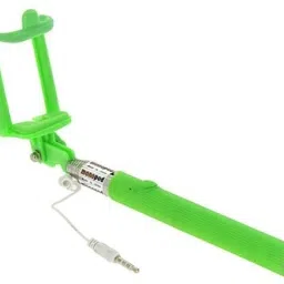 Sharp beak Selfie Stick for Mobile Phone for clicking Photos & Making Video with Attached AUX Cable | for Android Mobile Phones - green Cable Selfie Stick-19